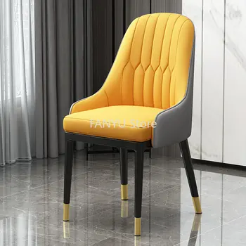 Модерни и луксозни трапезни столове, изчистен домакински скандинавски грим, Трапезни столове с облегалка Sillas Comedor Предмети от бита WZ50DC