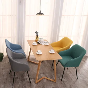 Модерни Прости трапезни столове от масивно дърво с тъканната облегалка, Тоалетка, стол, скандинавски Стол за почивка, Мебели За Спални, Трапезария Стол