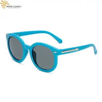 Нови Кръгли детски слънчеви очила, маркови дизайнерски детски слънчеви очила за момчета и момичета с огледално защита UV400 на открито, очила за очила