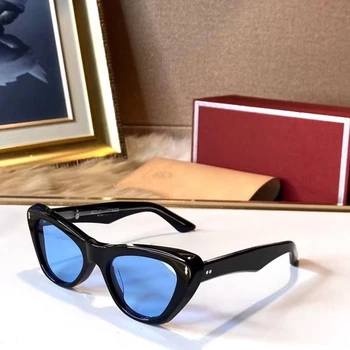 Нови Модни Реколта Ацетатные Слънчеви Очила с Дебелина 10 мм Jacques Kelly ТАК С Лещи В Стил Котешко Око, Женски, Мъжки, AAA + Оригиналното Качество