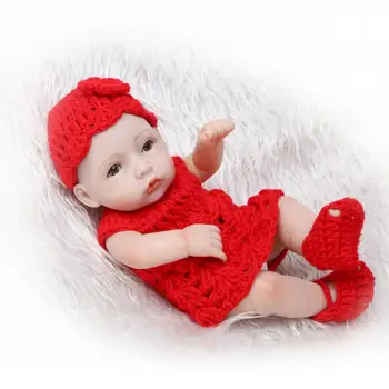 новост 2017 г., 10-инчов миниатюрна кукла за новородено, меко силиконово виниловое тялото, подарък за децата за Коледа
