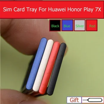 Оригиналът на Притежателя на Тавата за памет и SIM-карти Huawei Honor Play 7X BND-AL10 L21 L24 TL10 Подмяна на Слота за четене Сим-карти и Micro sd Card Reader