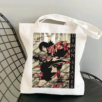 Пазарска чанта Demon Slayer множество еко чанта-тоут за пазаруване bolso shopper bag джутовая множество чанта-тоут tissu
