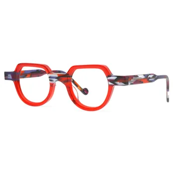 Персонализирани дизайнерски маркови очила ръчно изработени тенденция рамки за късогледство, благородна нишевая рамки за очила, Модерен ацетатные очила