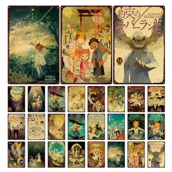 Плакат с характер на анимационния филм в японски стил, Метална Лидице табели, Метални Реколта стенни плоча, Бар, Пъб, Клуб, Домашен Декор