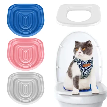 Пластмасов Комплект за приучения до кошачьему обличане за Еднократна употреба, модул за Обучение Тоалетна за котки, Почистване на домашни любимци, Научи котка да използвате тоалетна, Нов ъпдейт котешки тоалетни