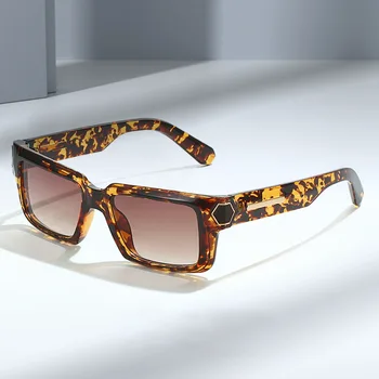 Реколта малки квадратни слънчеви очила за мъже и за жени, луксозни маркови дизайнерски слънчеви очила в ретро стил унисекс, Ins, популярни нюанси точки