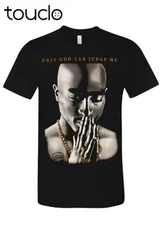 Реколта тениска 2Pac Only God Can Judge Me с графичен модел Urban Hip Hop New Legend Blk унисекс
