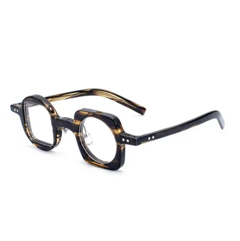 Ретро Ацетатные Очила, ръчна изработка на кръгли Квадратни Рамки, Мъжки оптични Очила по Рецепта, vintage слънчеви очила, Дамски слънчеви очила