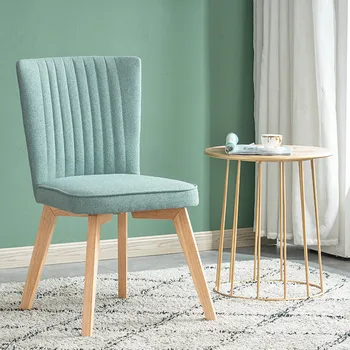Скандинавски маса за хранене, стол за Домашно модерен Стол с облегалка на Стола от масивно Дърво, изчистен работен стол, столове за хранене, Стол за спални, стол за почивка