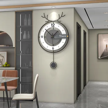 Стенен декор онлайн знаменитост луксозни стенен часовник в хола модерни съвременни минималистичные домашни декоративни стенни часовници творчески