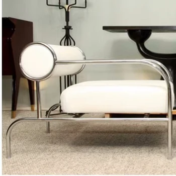 Столове за всекидневна, Поддръжка на гърба Nordic Relax, Уникален дизайн, Единични столове За възрастни, Модерни метални Домакински мебели Poltrona