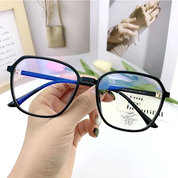 Тенденцията нови очила в метални рамки, дамски ретро слънчеви очила с анти-синя светлина, мъжки квадратни очила, плоските огледални оптични очила