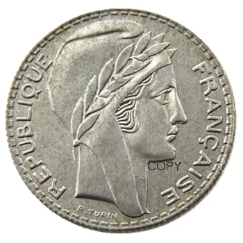 Франция 1929, копирни монети от никел купюри от 5 франка