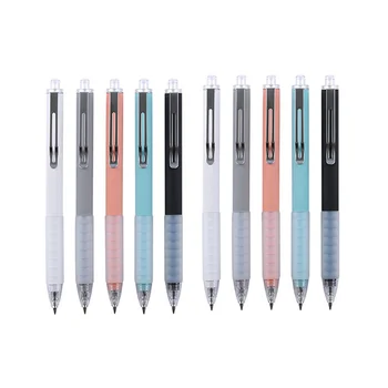 Химикалка писалка средна работа 10ШТ със супер мек изземване, химикалка писалка за мъже и жени, прибиращ офис дръжка